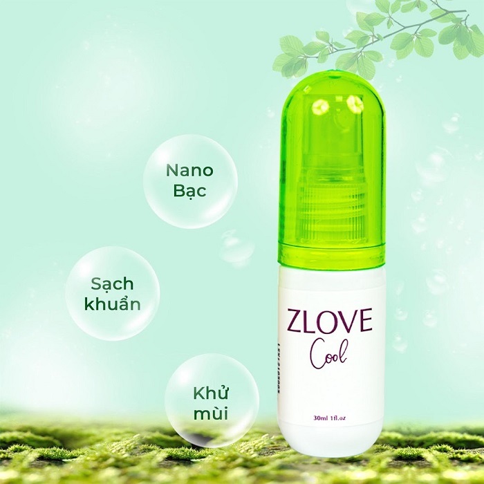 Zlove Cool – Xịt khử khuẩn vùng kín cải thiện các vấn đề cô bé viêm nhiễm, có mùi hôi, rộng và thâm nhăn